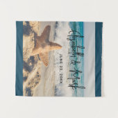 Tenture Starfish sur un Mariage de plage de sable (Devant (Horizontal))