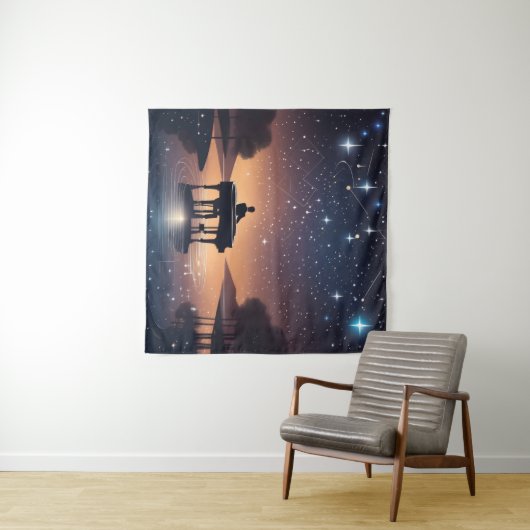 Tenture Starry Nocturne #1 (En situation (horizontale))