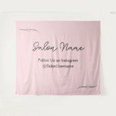 Tenture Station de selfie de salon noir rose pâle d'affair (Devant (Horizontal))