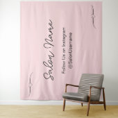 Tenture Station de selfie de salon noir rose pâle d'affair (En situation)