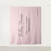 Tenture Station de selfie de salon noir rose pâle pour les (Devant)