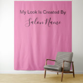 Tenture Station Selfie Salon de Beauté Rose d'affaires (En situation)