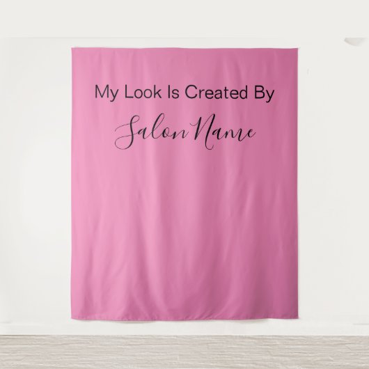 Tenture Station Selfie Salon de Beauté Rose d'affaires (Devant)