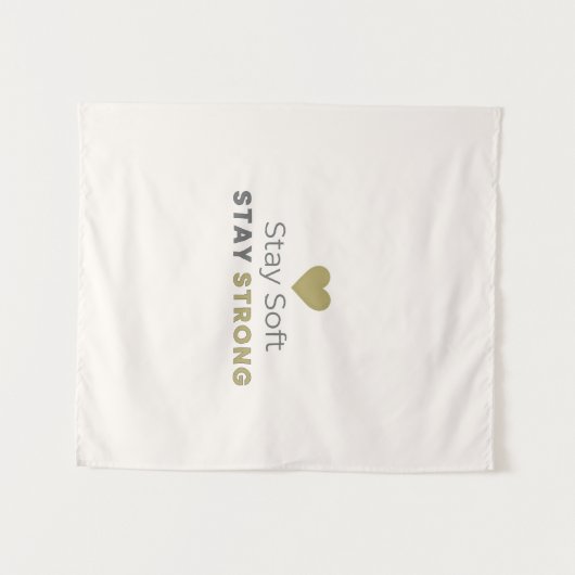 Tenture Stay Soft Stay Strong Minimal Motivational Wall Ta (Devant (Horizontal))