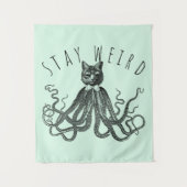 Tenture Stay Weird Catopus Cat and Octopus Mashup (Devant)