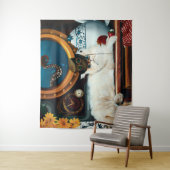 Tenture Steampunk Thé de chat sous-marin (En situation)