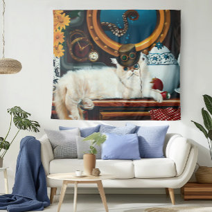 Tenture Steampunk Thé de chat sous-marin