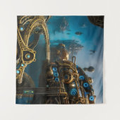 Tenture Steampunk ville perdue d'Atlantis (Devant (Horizontal))