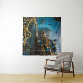 Tenture Steampunk ville perdue d'Atlantis (En situation (horizontale))