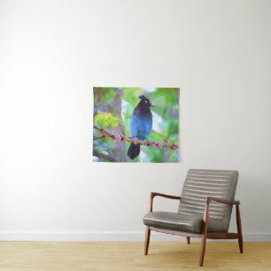 Tenture Steller's Jay Painting - Art d'Oiseau sauvage orig
