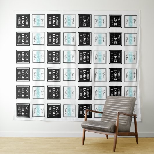 Tenture  Step & Repeat Business Backdrop Two Logo Banner (En situation (horizontale))