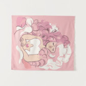 Tenture Steven Universe | Illustration de quartz Rose (Devant (Horizontal))