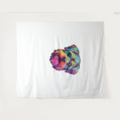 Tenture Sticker Retro Schnauzer Neon (Devant (Horizontal))