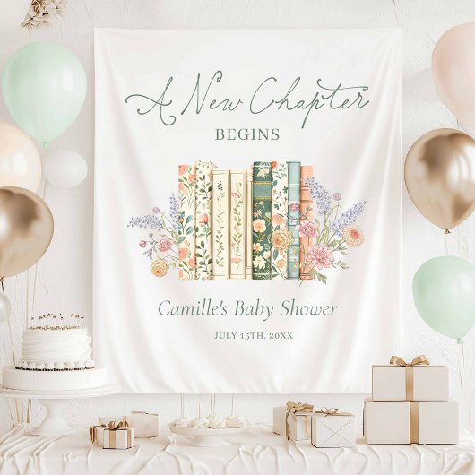 Tenture Storybook Baby Shower - A New Chapter Welcome