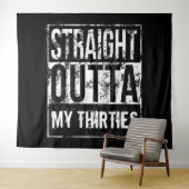 Tenture Straight Outta 40th Birthday Party Backdrop banniè (En situation (horizontale))