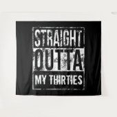 Tenture Straight Outta 40th Birthday Party Backdrop banniè (Devant (Horizontal))