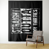 Tenture Straight Outta 40th Birthday Party Backdrop banniè (En situation)