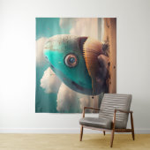 Tenture Strange Whale (En situation)