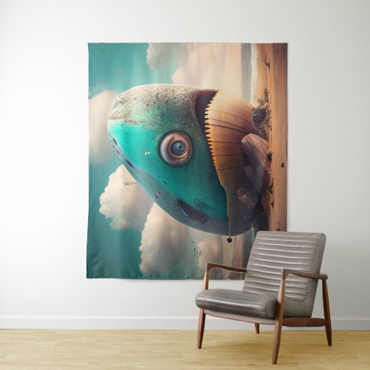 Tenture Strange Whale (En situation)