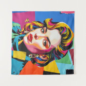 Tenture « Strasha » - Dream Collage Pop Brillante (Devant (Horizontal))