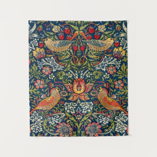 Tenture Strawberry Thief, Dots d'après William Morris (Devant)