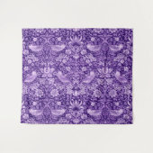 Tenture Strawberry Thief Purple, William Morris (Devant (Horizontal))