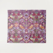 Tenture Strawberry Thief Red, William Morris (Devant (Horizontal))