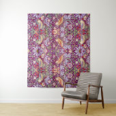 Tenture Strawberry Thief Red, William Morris (En situation)