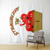 Tenture Strawberry Time ! (En situation)