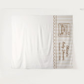 Tenture Stripe Bun in the Oven Baby Shower Backdrop (Devant (Horizontal))