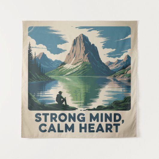 Tenture Strong Mind, Calm Heart (Devant)