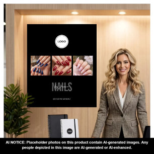 Tenture Studio de manucure Black Nails Photo Collage Salon