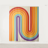 Tenture Style 1970s Arched Stripes Motif géométrique (Devant)