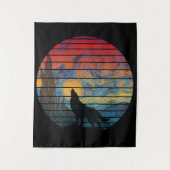 TENTURE STYLE ABSTRAIT WOLF HOWLING (Devant)