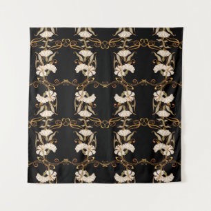 Tenture Style Art Nouveau : Vintage or-noir.