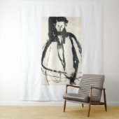 Tenture style artistique d'Amedeo Modigliani (En situation)