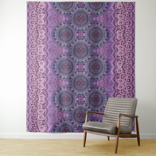 Tenture Style Boho pourpre (En situation)