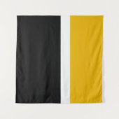 Tenture Style de bloc de couleur noir blanc jaune (Devant (Horizontal))