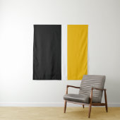 Tenture Style de bloc de couleur noir blanc jaune (En situation (horizontale))