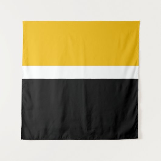 Tenture Style de bloc de couleur noir blanc jaune (Devant)