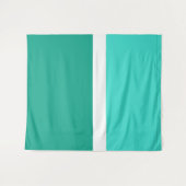 Tenture Style de bloc de couleur Turquoise blanc turquoise (Devant (Horizontal))