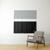 Tenture Style de couleur gris blanc noir (En situation)