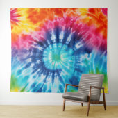 Tenture Style de teinture Rainbow Tie classique des années (En situation (horizontale))