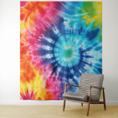 Tenture Style de teinture Rainbow Tie classique des années (En situation)