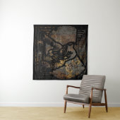 Tenture Style DJ Chat Wutang (En situation (horizontale))