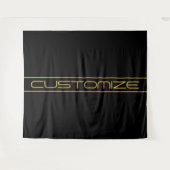 Tenture Style moderne Editable Or Texte & Grilles (Devant (Horizontal))