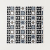 Tenture Style nordique, motif floral abstrait. (Devant (Horizontal))