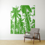 Tenture Style pop-art Design de palmiers tropicaux<br><div class="desc">Palmiers tropicaux. Motif de feuille. Un motif de feuilles. Graphique pop-art audacieux et impressionnant palmiers abstraits design postérifié. Vert et blanc.</div>