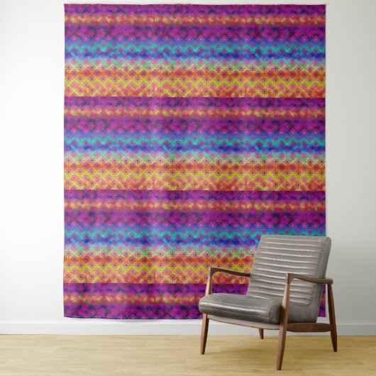 Tenture Style Rainbow Boho | Multicolore (En situation)