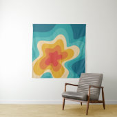 Tenture Style rétro coloré design tourbillon (En situation)